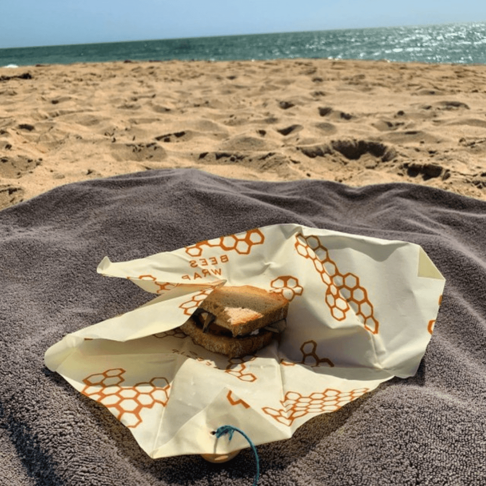 Reusable Beeswax Sandwich Wrap - Honeycomb Print by Bees Wrap