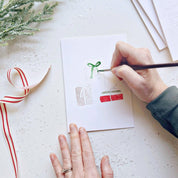 Christmas Cheer Paintable Watercolor Notecard Set by emily lex studio