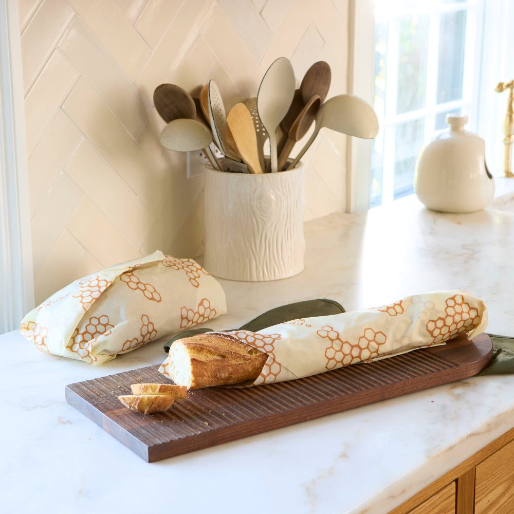 Reusable Beeswax Bread Wrap - Honeycomb Print by Bee's Wrap