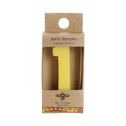 Pure Beeswax Birthday Cake Number Candles by Big Dipper Wax Works