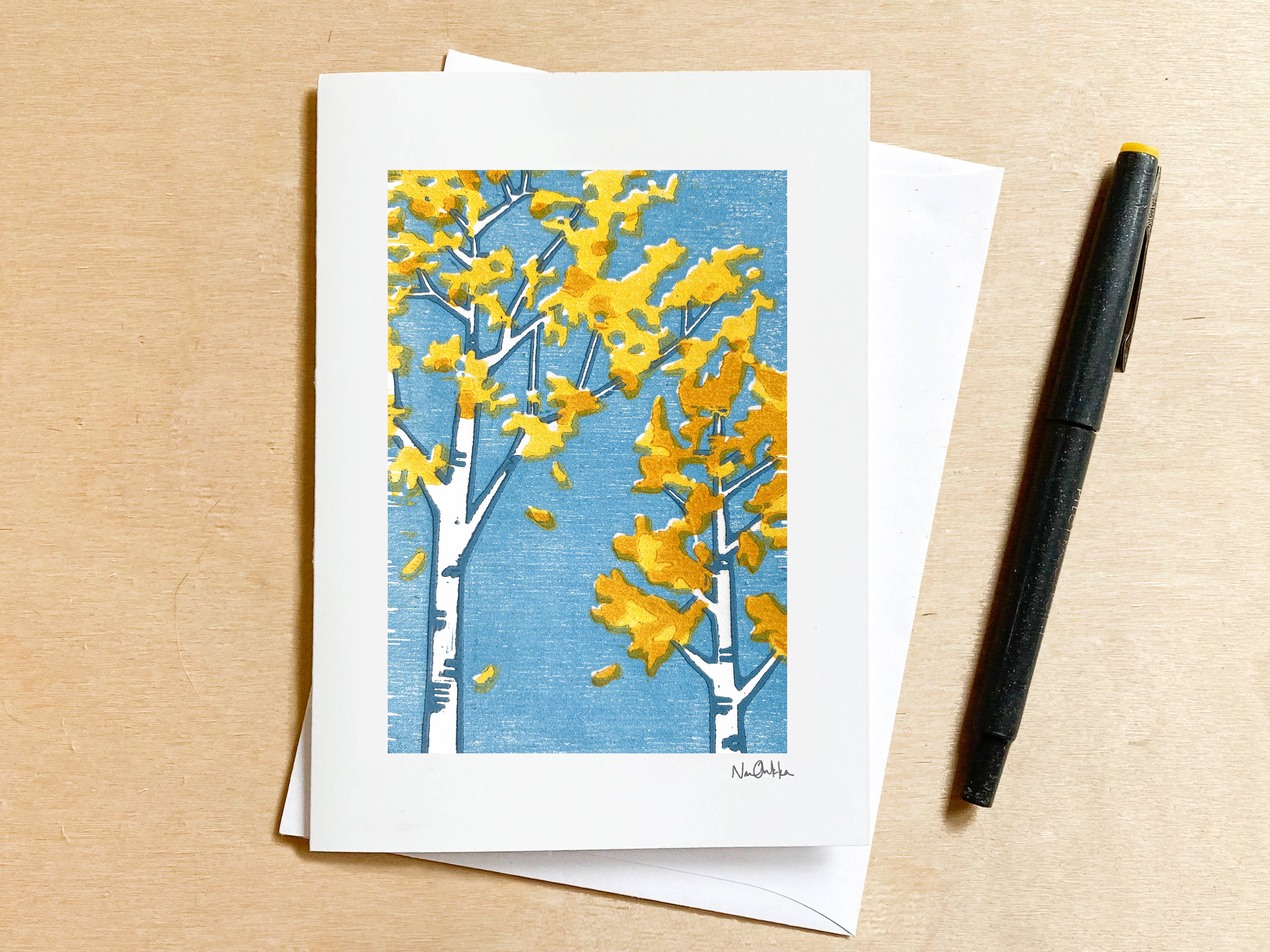 Season of Change Greeting Card by Nan Onkka Prints
