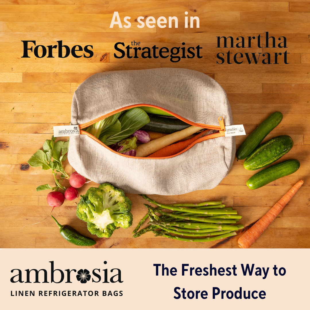 Reusable Mushroom Linen Bag by Ambrosia Bag