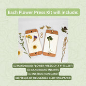 Pocket-Sized Flower Press with Chanterelle Mushroom Design | 2"x4"