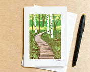A Path Forward Blank Greeting Card by Nan Onkka Prints