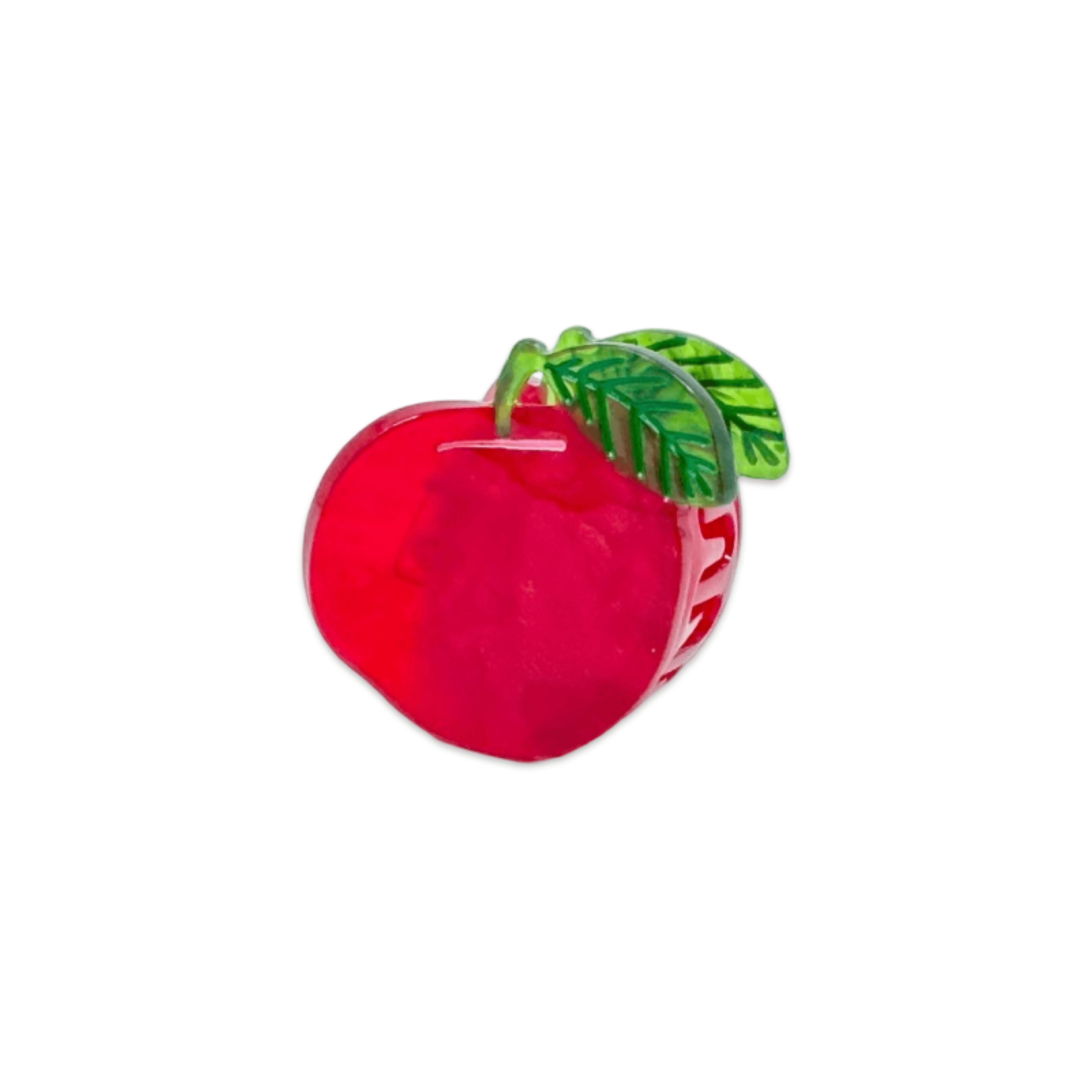 Mini Red Apple Hair Claw Clip by Jenny Lemons