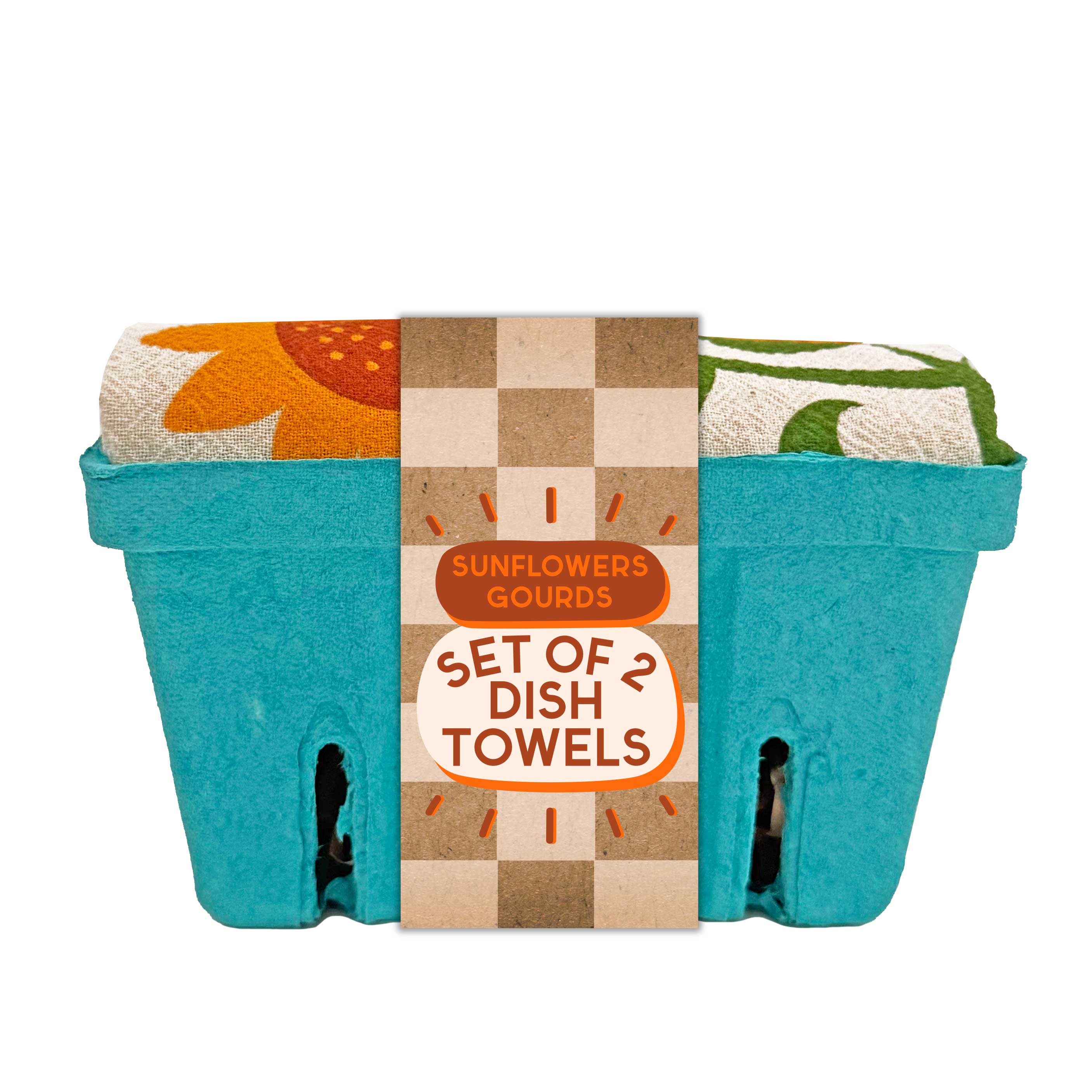 HAPPY HARVEST  (Sunflower, Pumpkin) - Tea Towel Set of 2 by The Neighborgoods