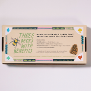 Wild Card Series 3-Deck Playing Card Botanical Gift Set by Forage Folk