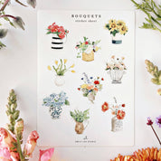 Bouquet Sticker Sheets by emily lex studio