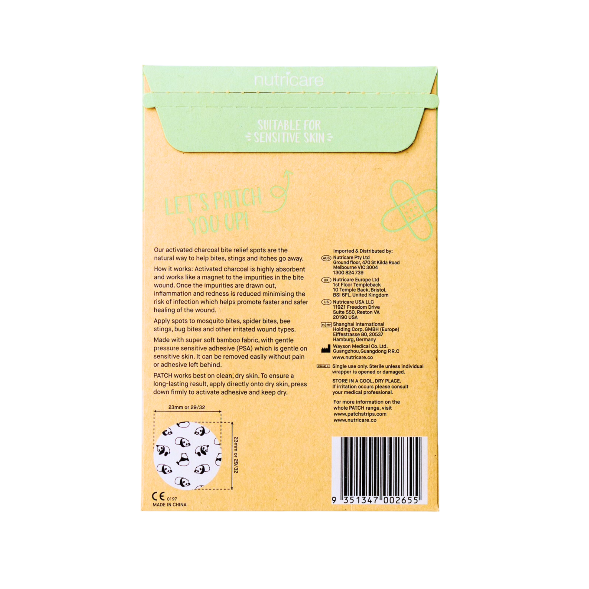 Bite Relief Stickers - 30 spots by PATCH - Eco First Aid