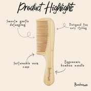 Bamboo Handled Comb by Bamboo Switch