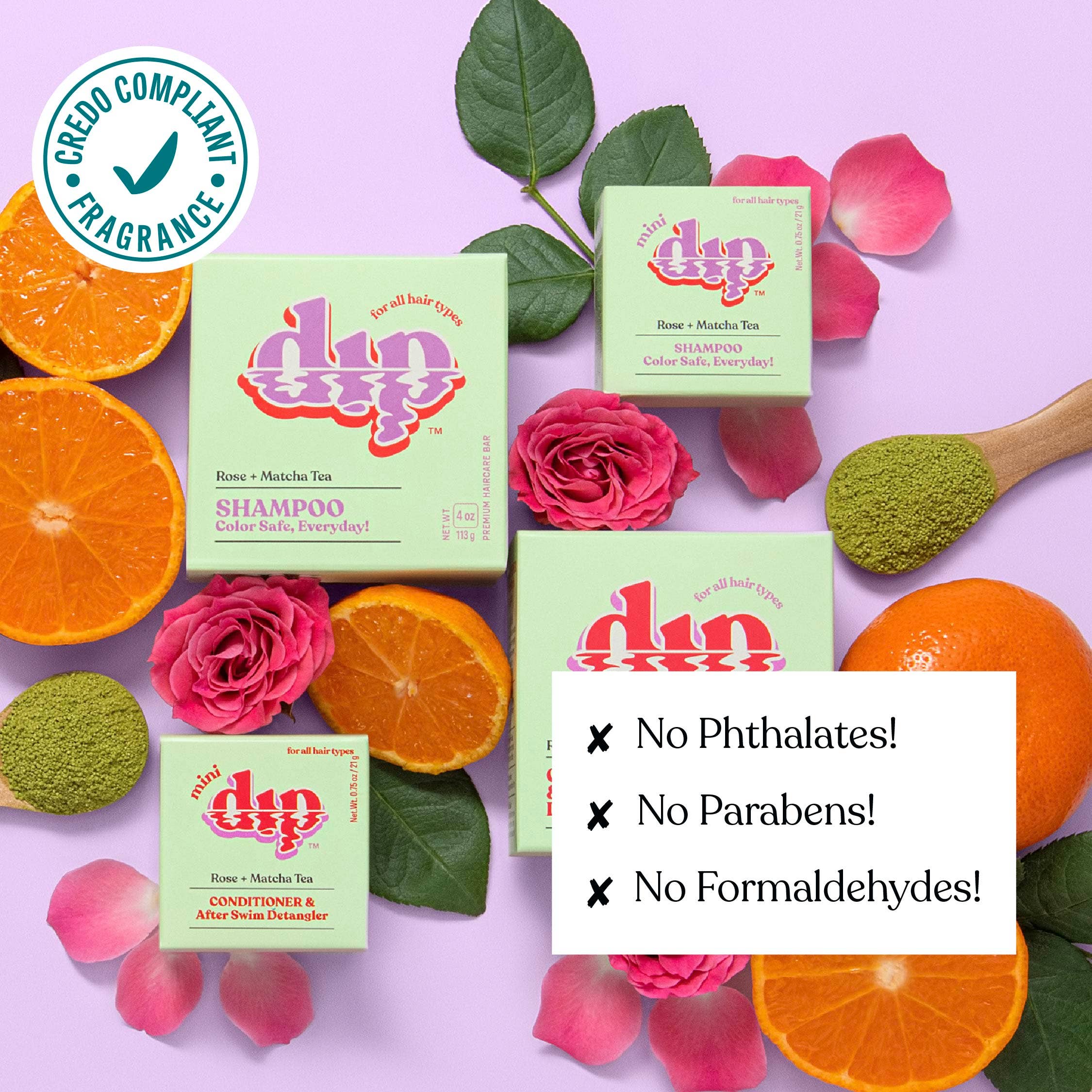 Mini Rose & Matcha Tea Shampoo Bar: Color Safe, Everyday