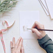 Christmas Cheer Paintable Watercolor Notecard Set by emily lex studio