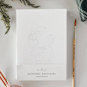 Classic Christmas Paintable Notecard Set by emily lex studio