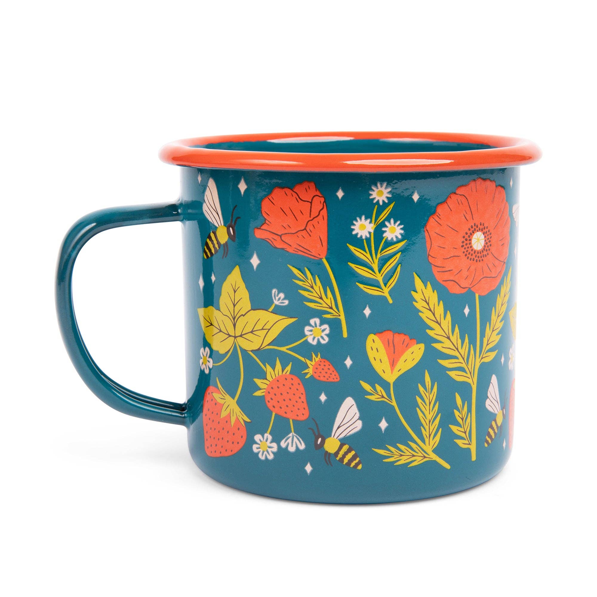 Garden Buzz Enamel Mug, 16 oz by Trek Light