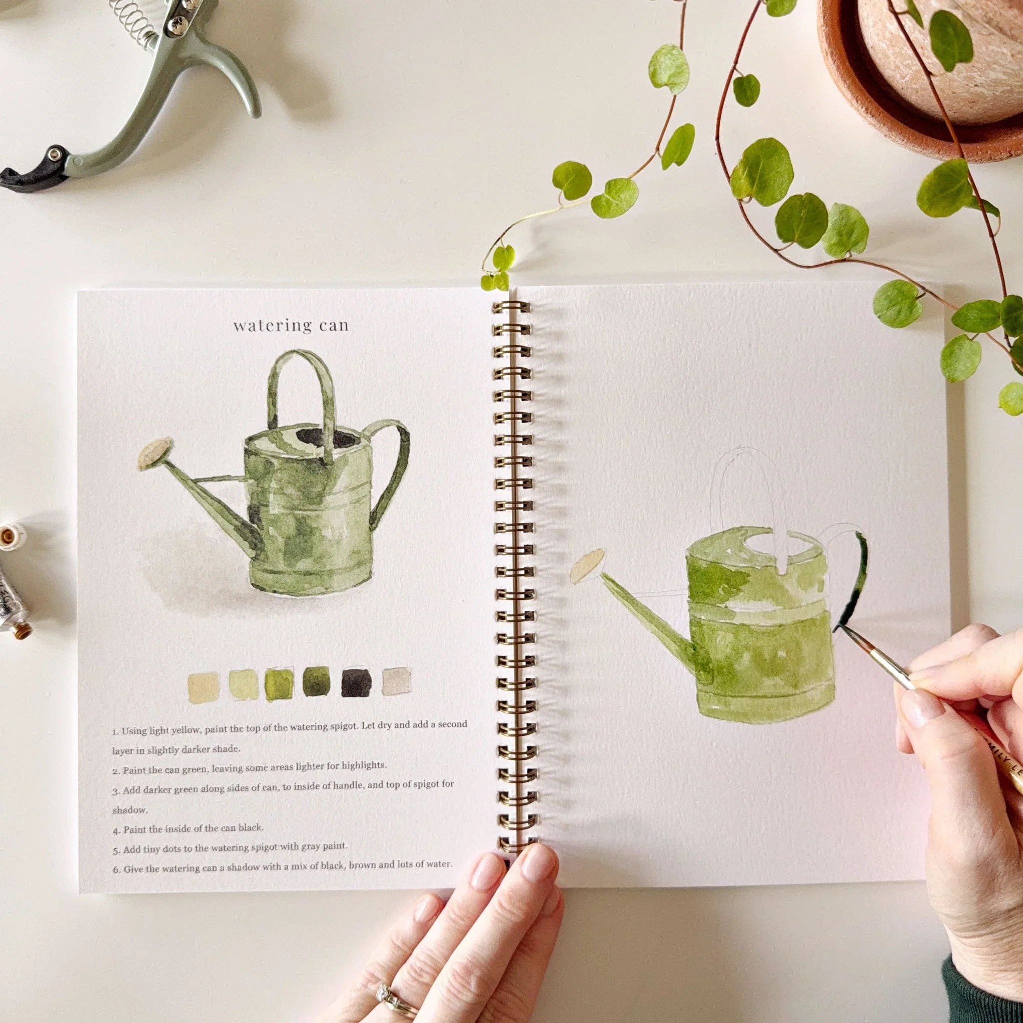 Garden Watercolor Workbook by emily lex studio