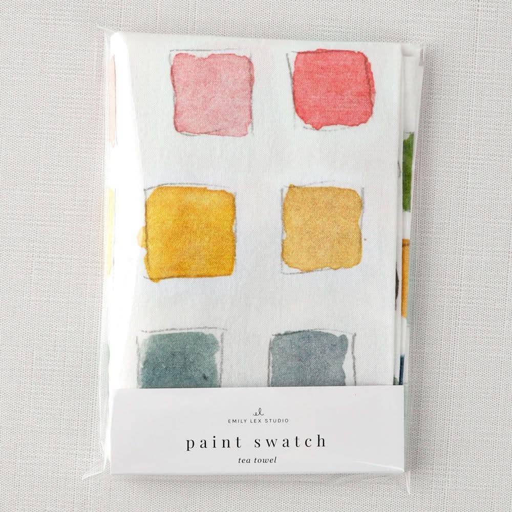 Paint Swatch Cotton Flour Sack Tea Towel by emily lex studio