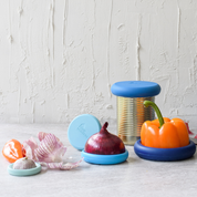 Ice Blue Reusable Silicone Food Savers (Set of 5) by Food Huggers