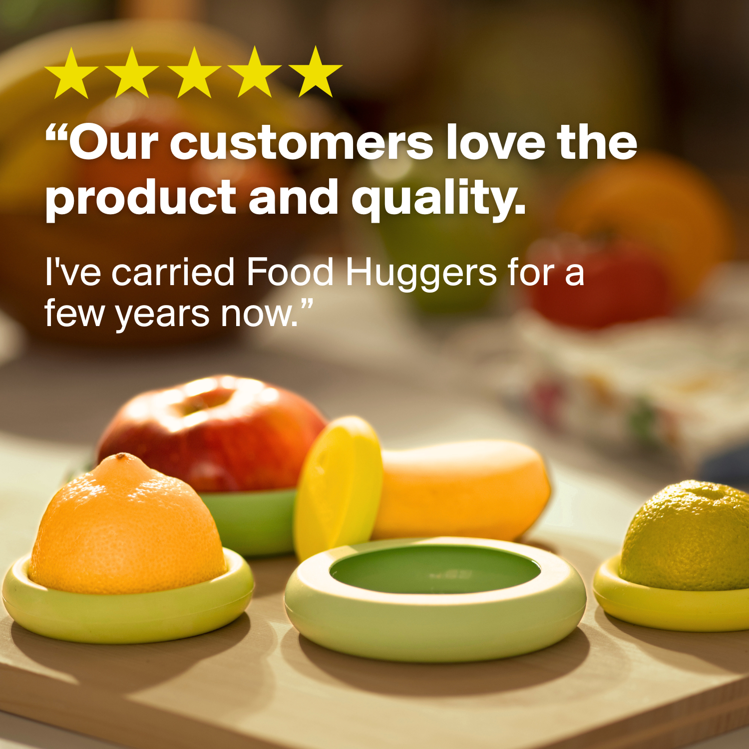 Reusable Silicone Food Savers - Terra Cotta (Set of 5) by Food Huggers