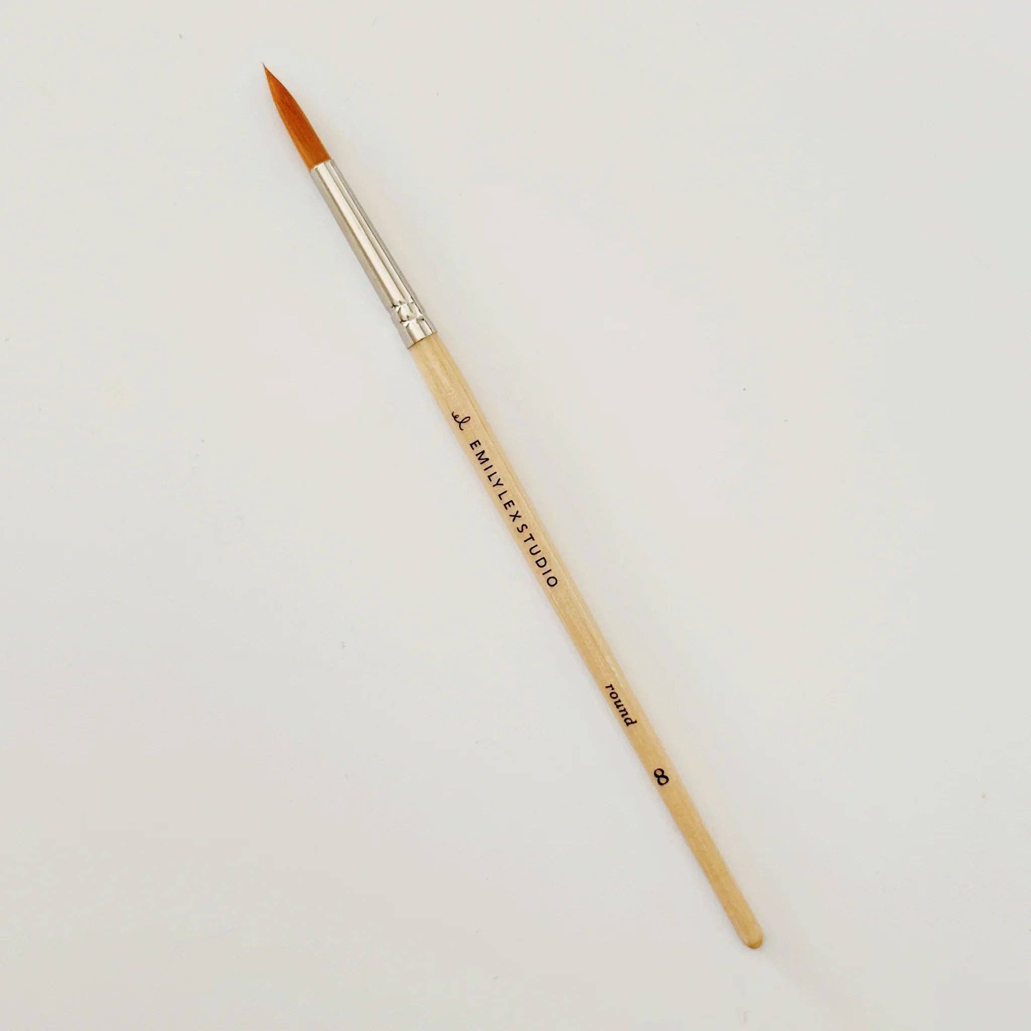 Watercolor Paintbrush - Set of 5 Wooden Brushes by emily lex studio