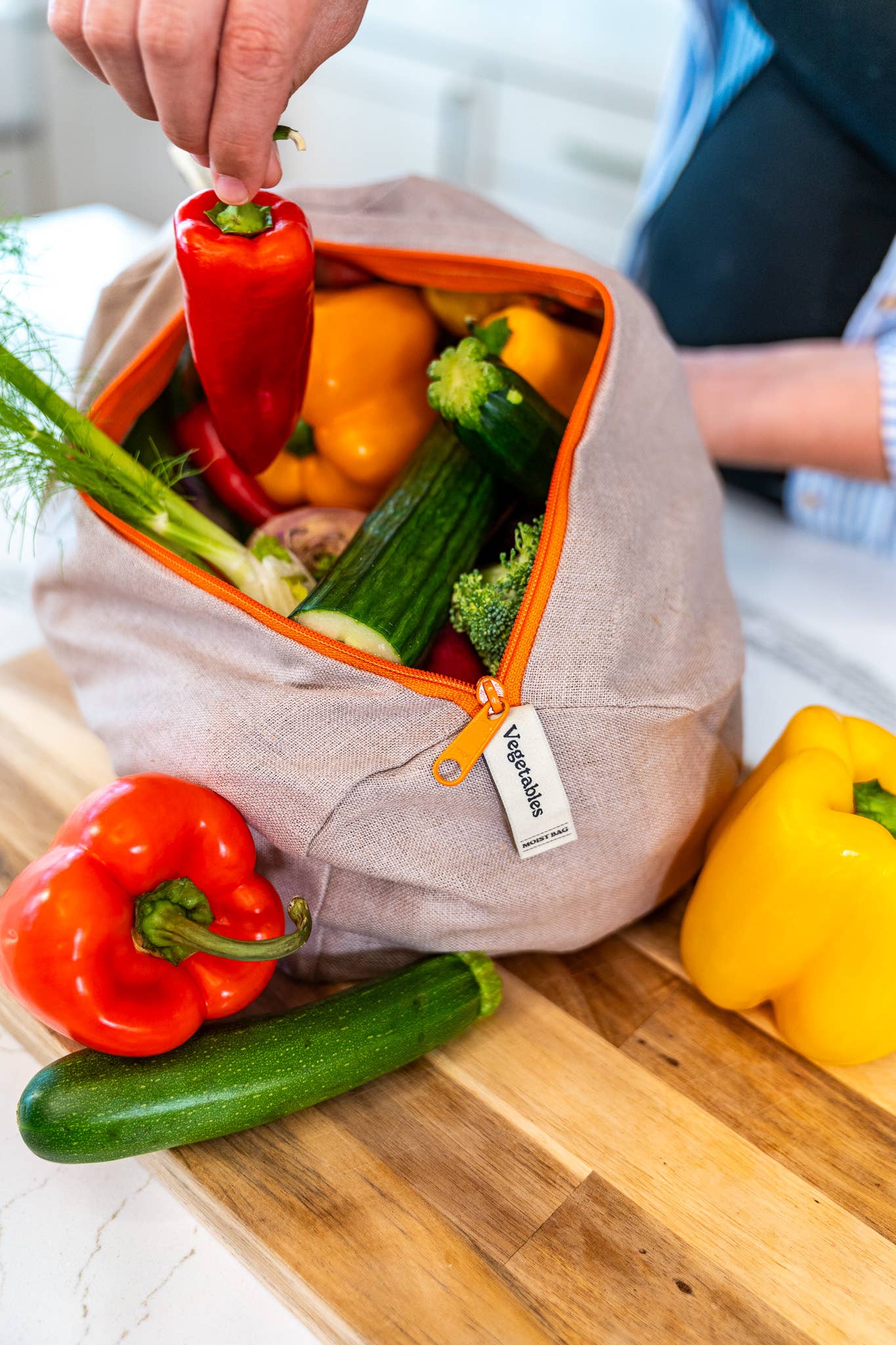Reusable Veggies Linen Bag by Ambrosia Bag