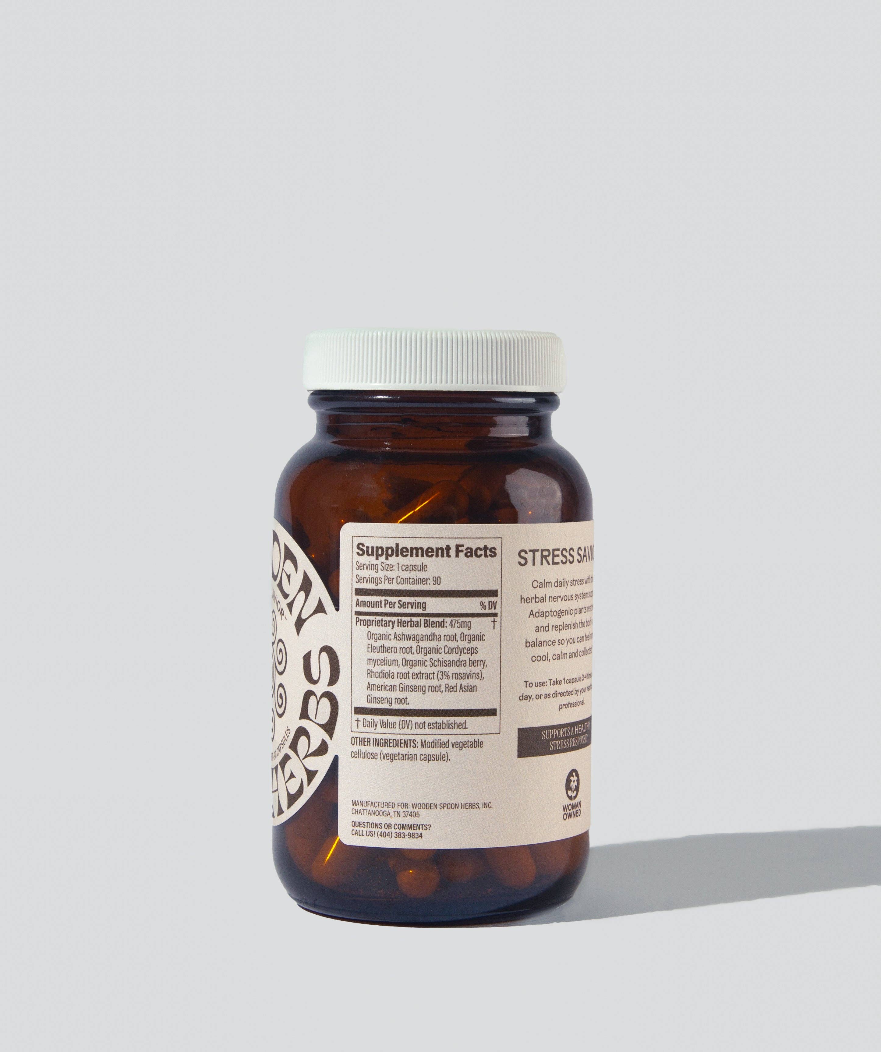 Stress Savior Herbal Supplement by Wooden Spoon Herbs