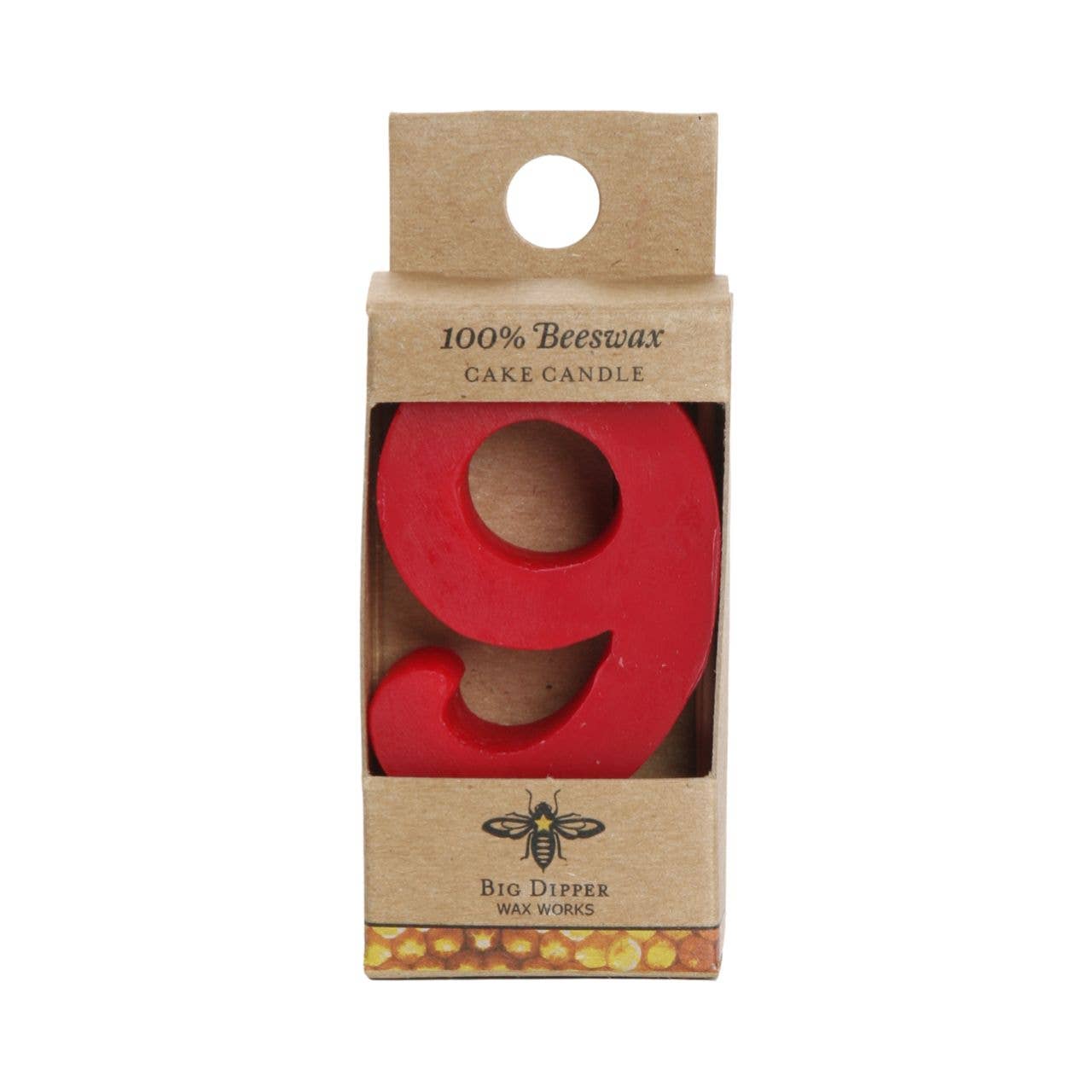 Pure Beeswax Birthday Cake Number Candles by Big Dipper Wax Works