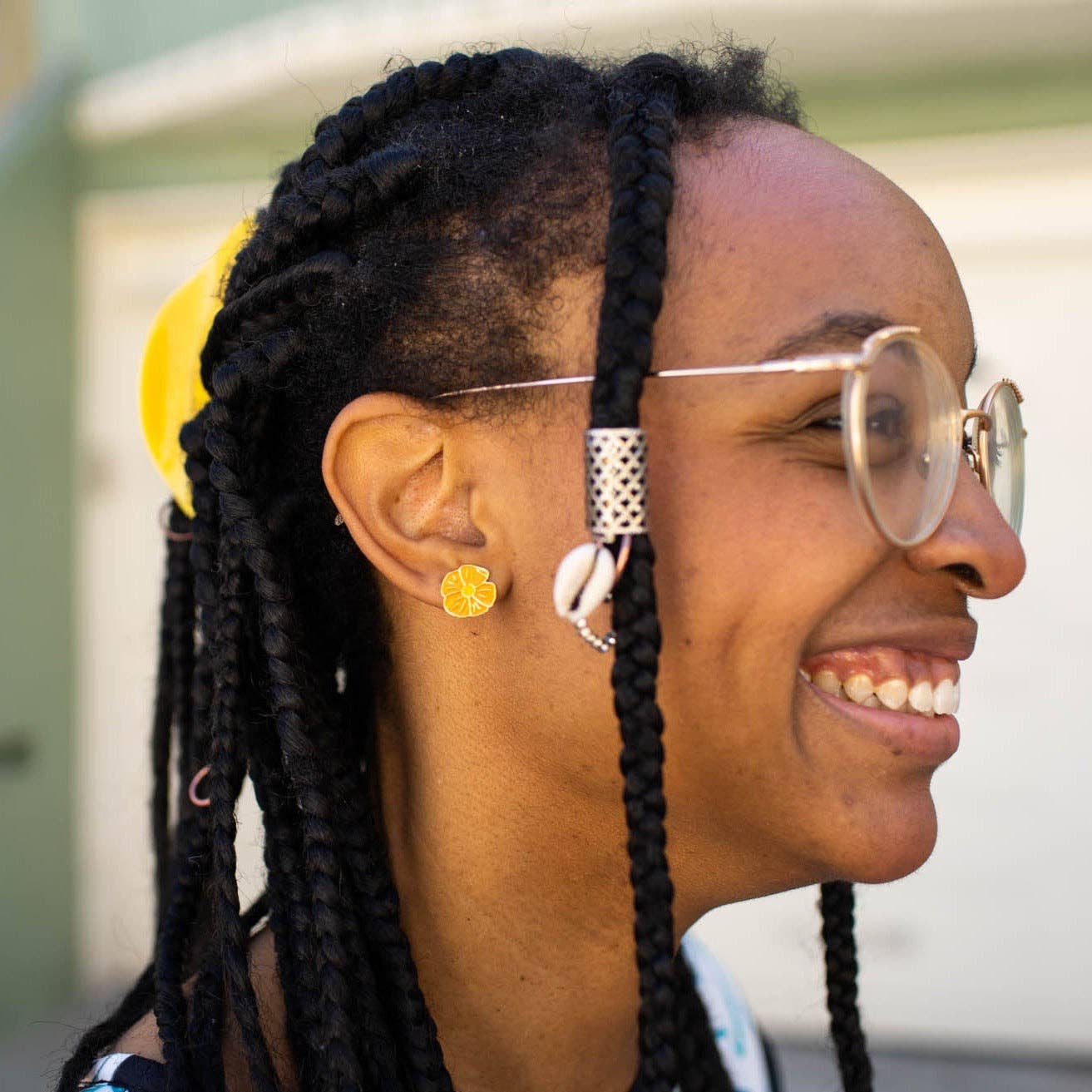 Poppy Enamel Earrings by Jenny Lemons