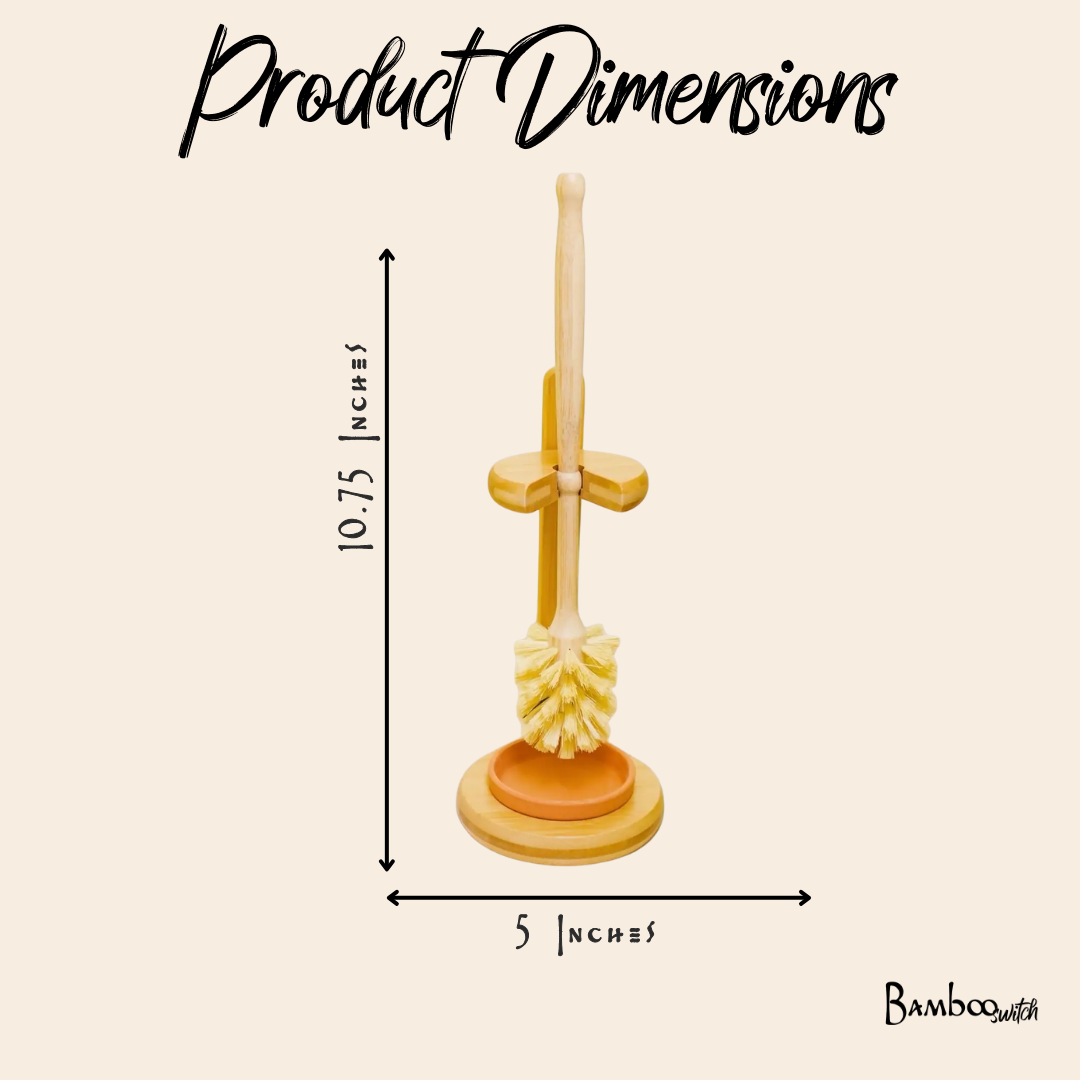 Bamboo Toilet Bowl Cleaner Brush & Stand by Bamboo Switch