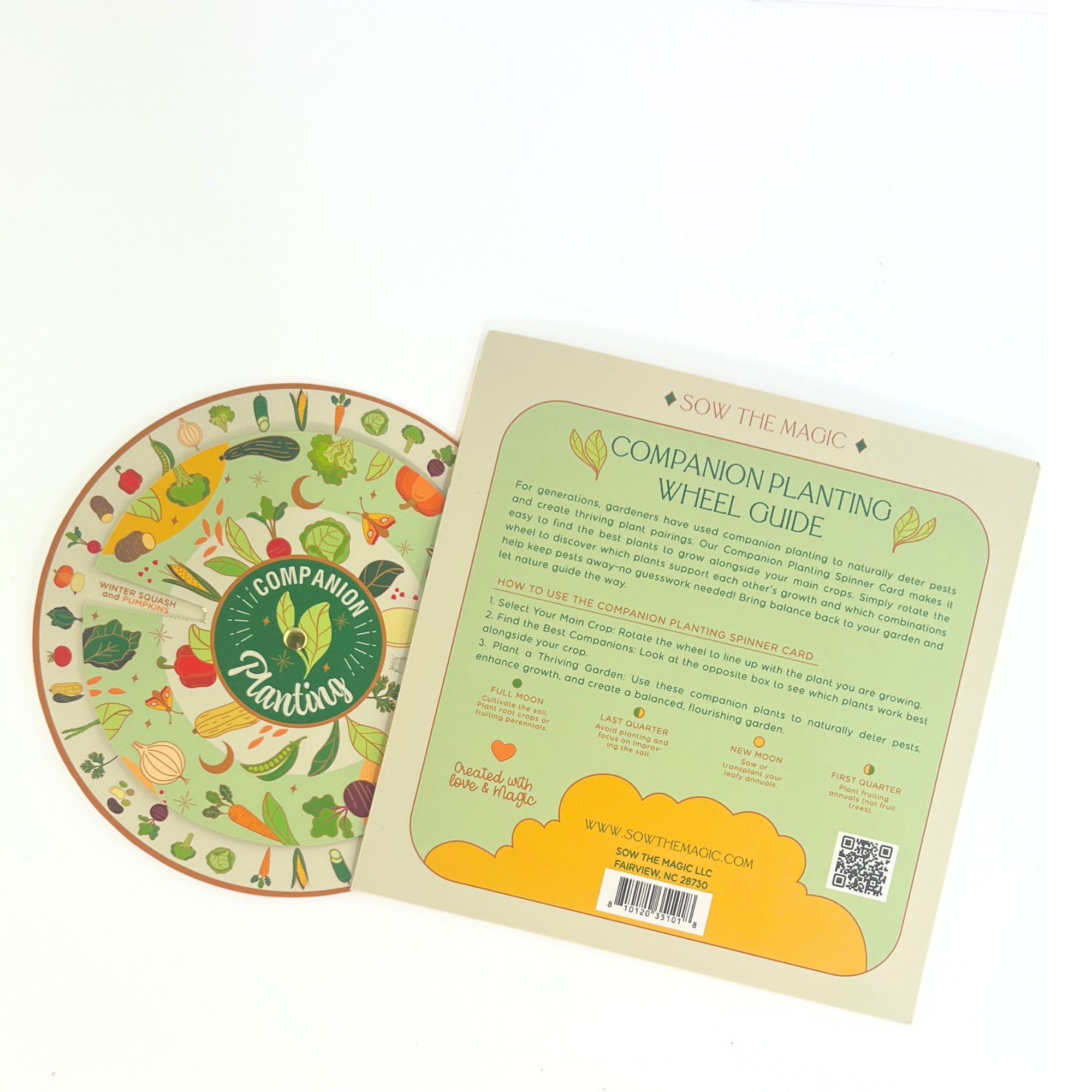 Companion Planting Spinner Card for Thriving Crops & Natural Pest Control by Sow the Magic