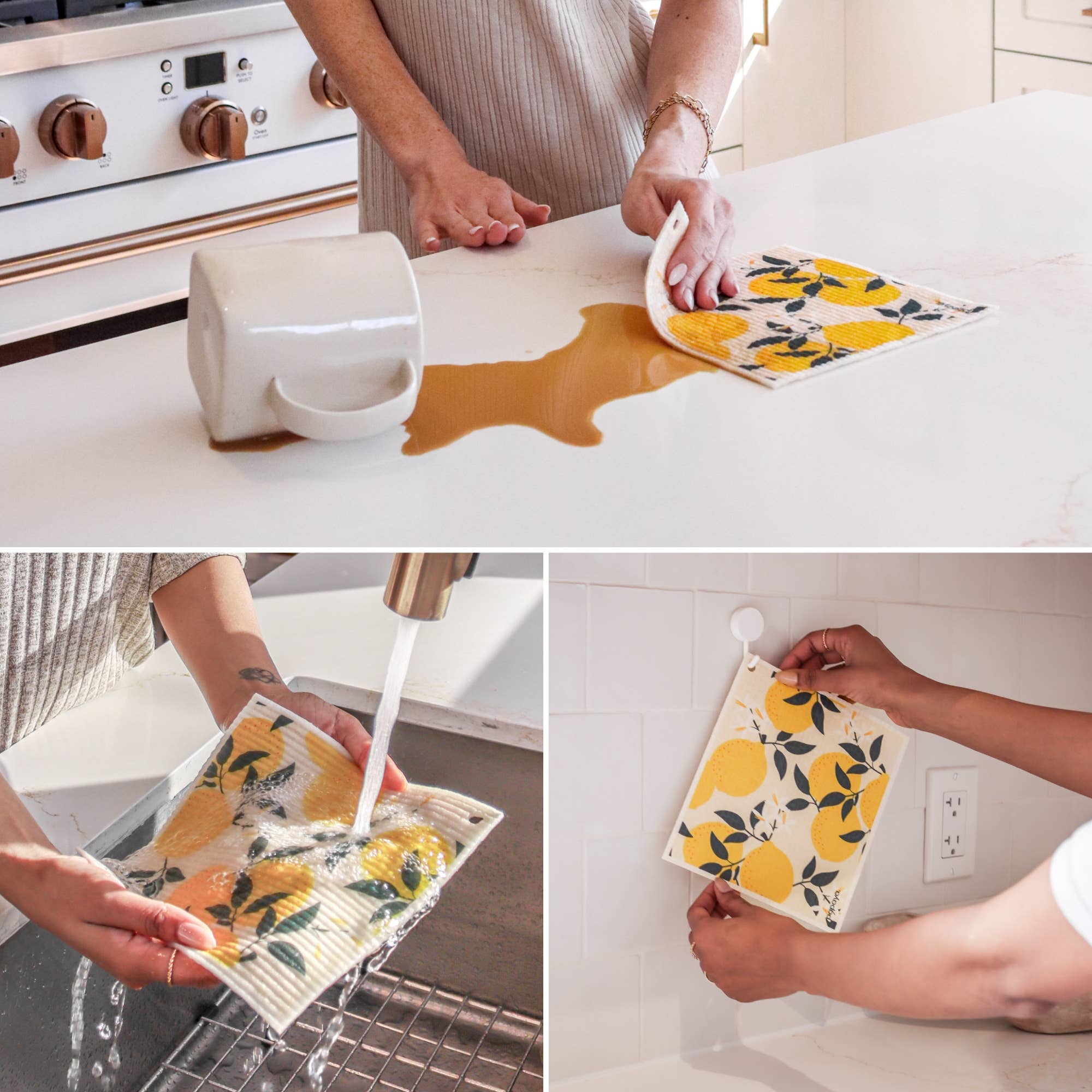Squeeze the Day Reusable Paper Towel by Papaya Reusables