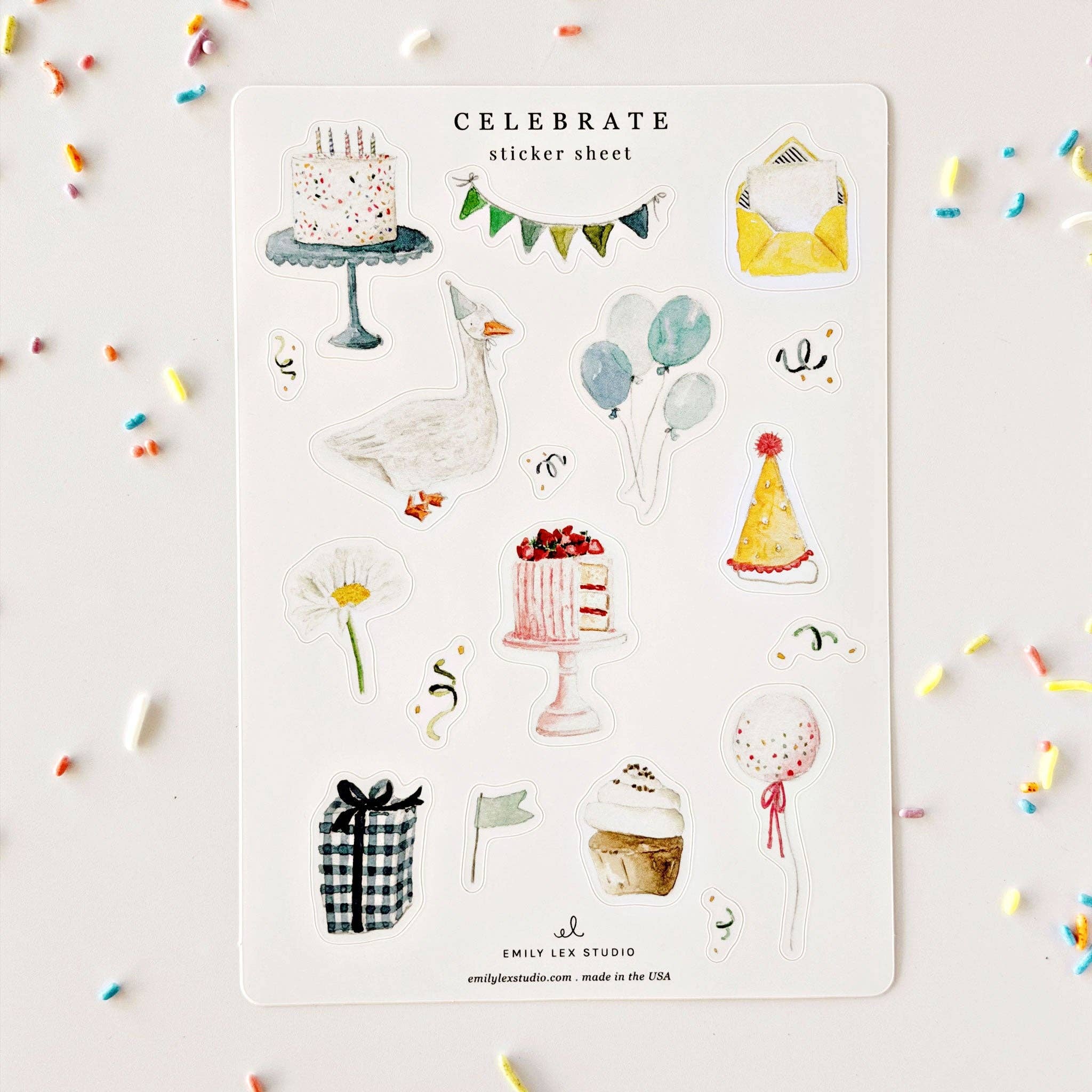 Celebrate Sticker Sheets by emily lex studio