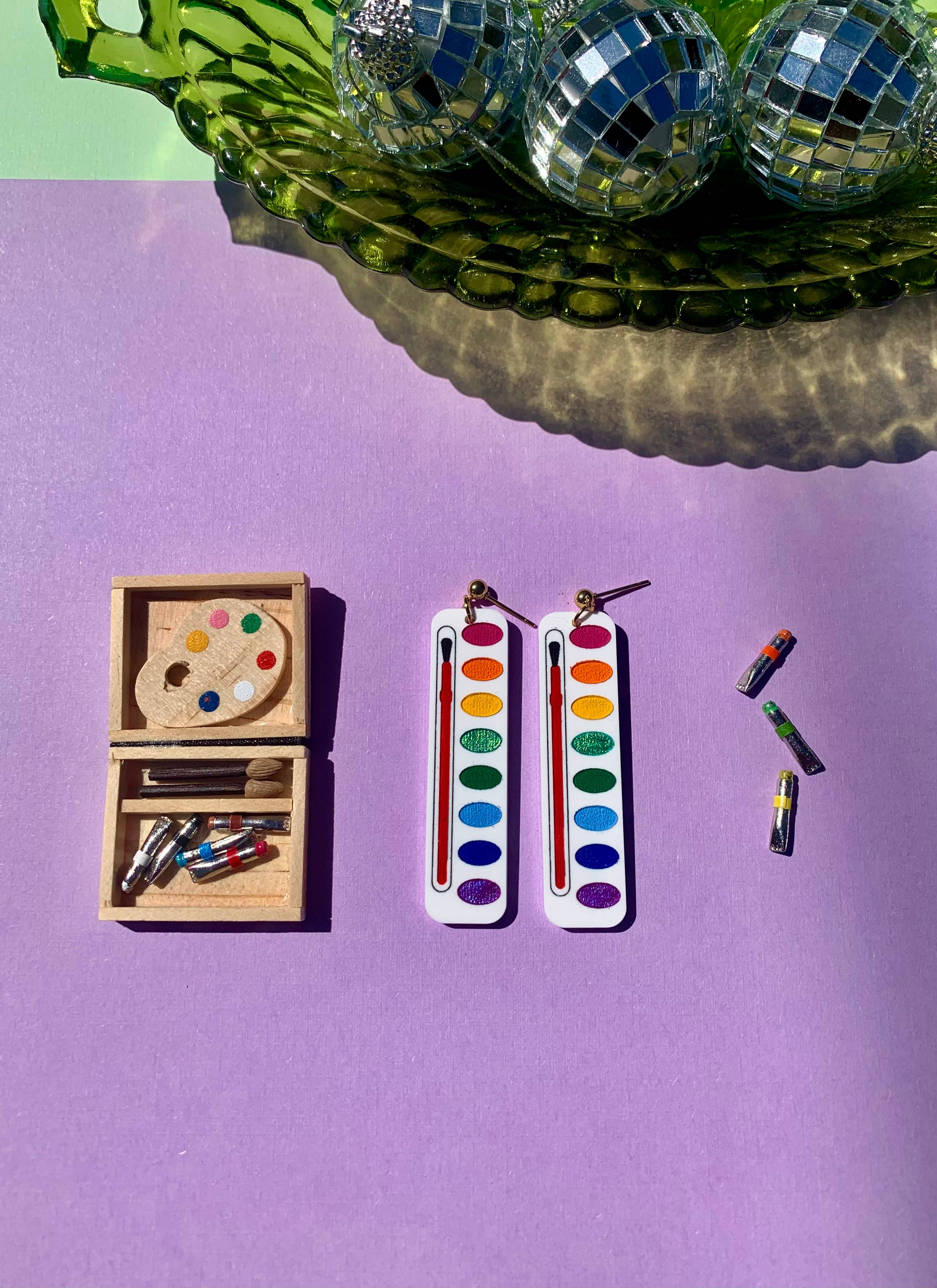Watercolor Palettes 🎨 Earrings by Not Picasso