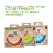 Reusable Silicone Food Savers - Terra Cotta (Set of 5) by Food Huggers