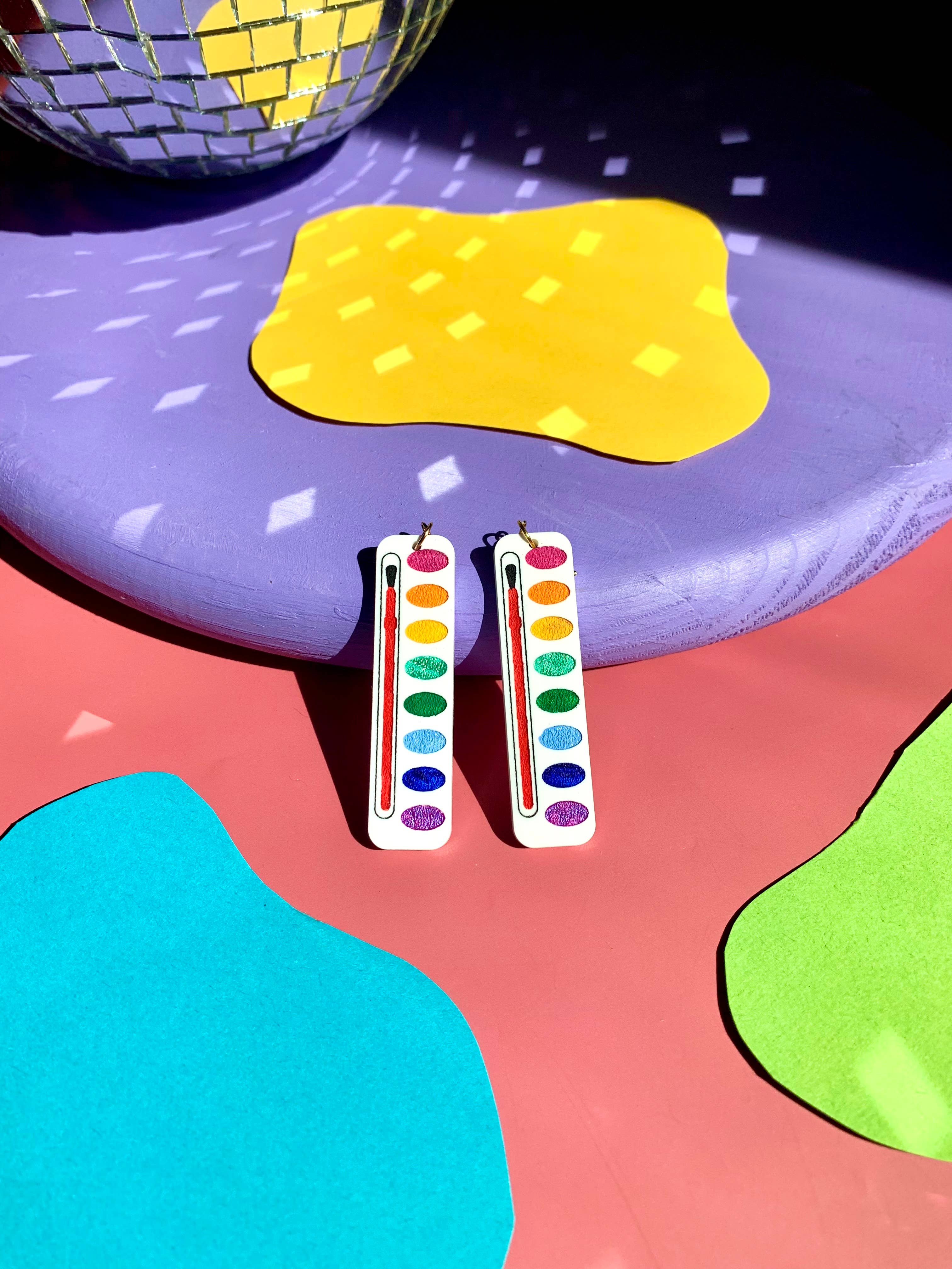Watercolor Palettes 🎨 Earrings by Not Picasso