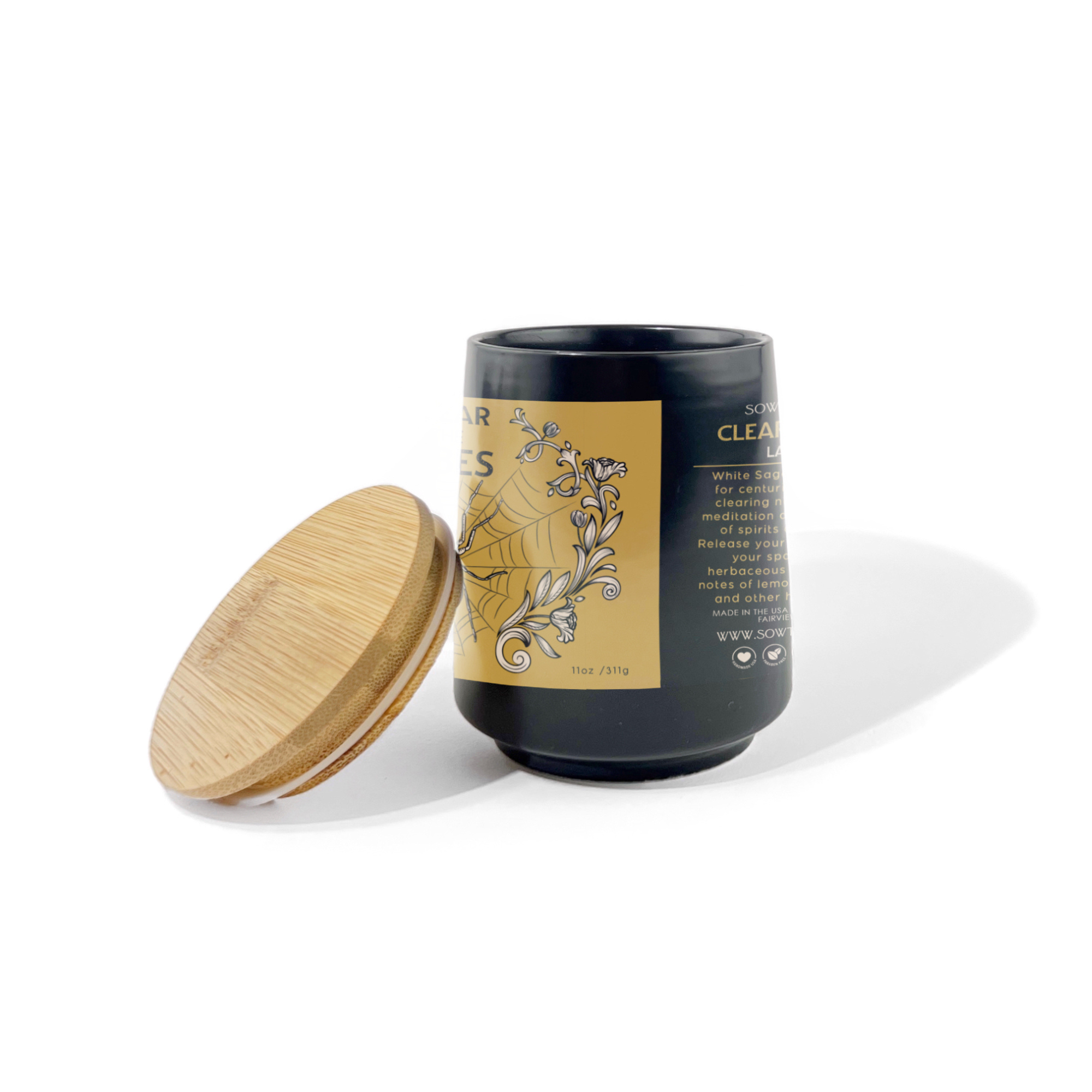 Clear the Vibes Garden Energy Clearing Candle in Lavender by Sow the Magic