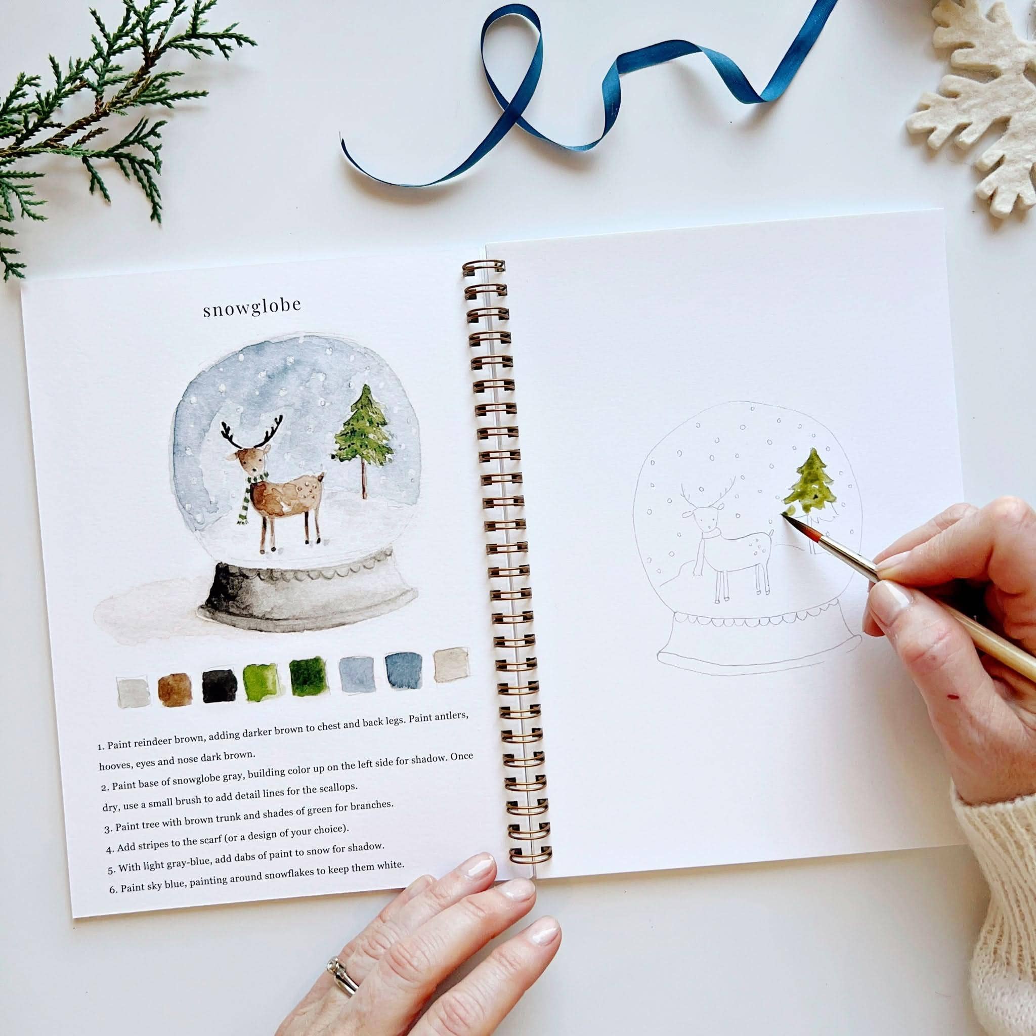 Winter Watercolor Workbook by emily lex studio