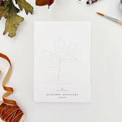 Fall Leaves Paintable Watercolor Notecard Set by emily lex studio