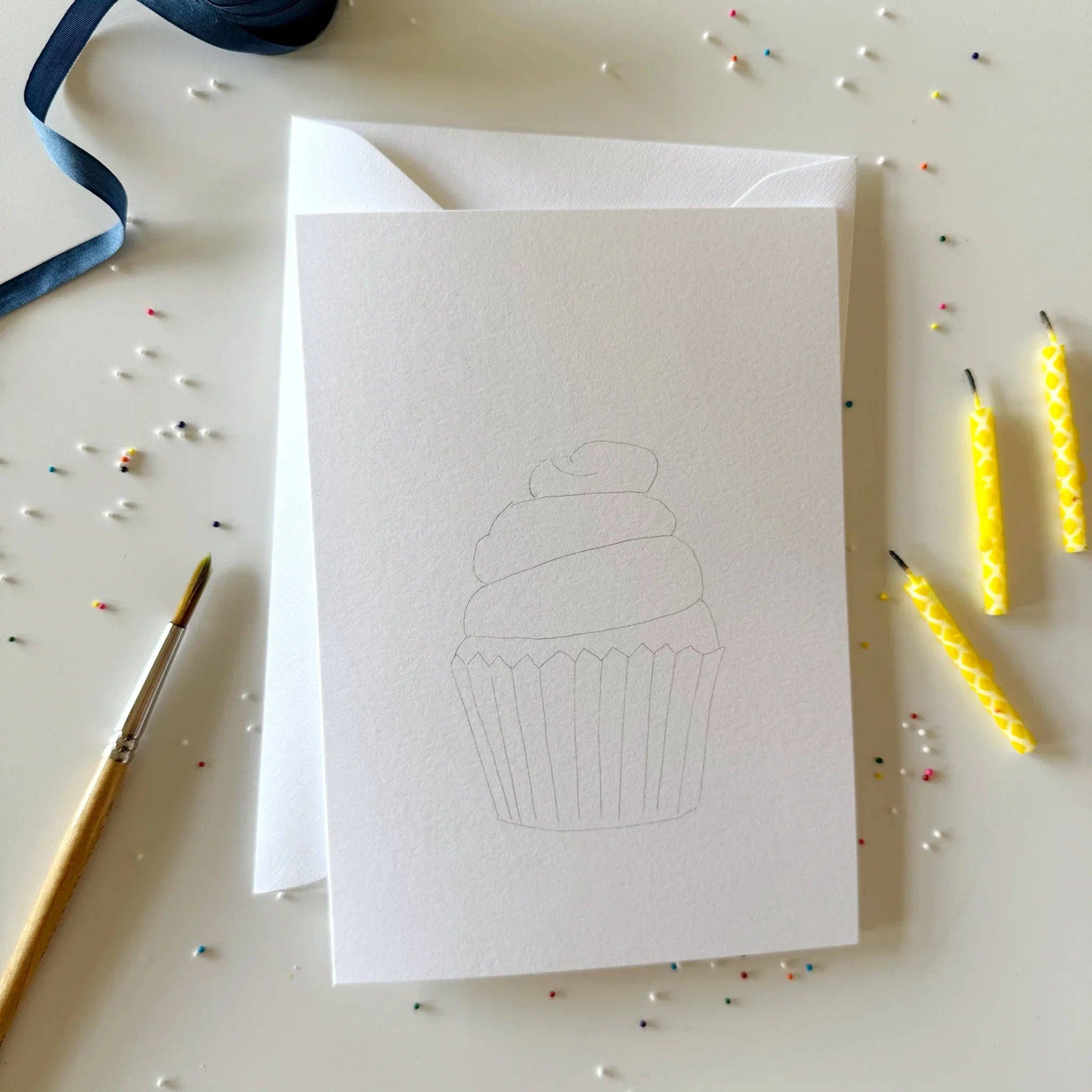 Celebrate Paintable Watercolor Notecard Set by emily lex studio