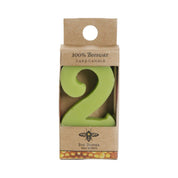 Pure Beeswax Birthday Cake Number Candles by Big Dipper Wax Works