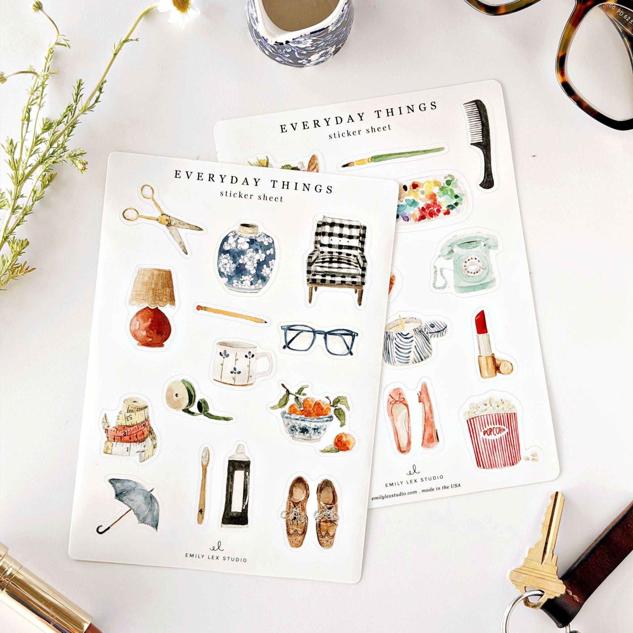 Everyday Things Sticker Sheets by emily lex studio