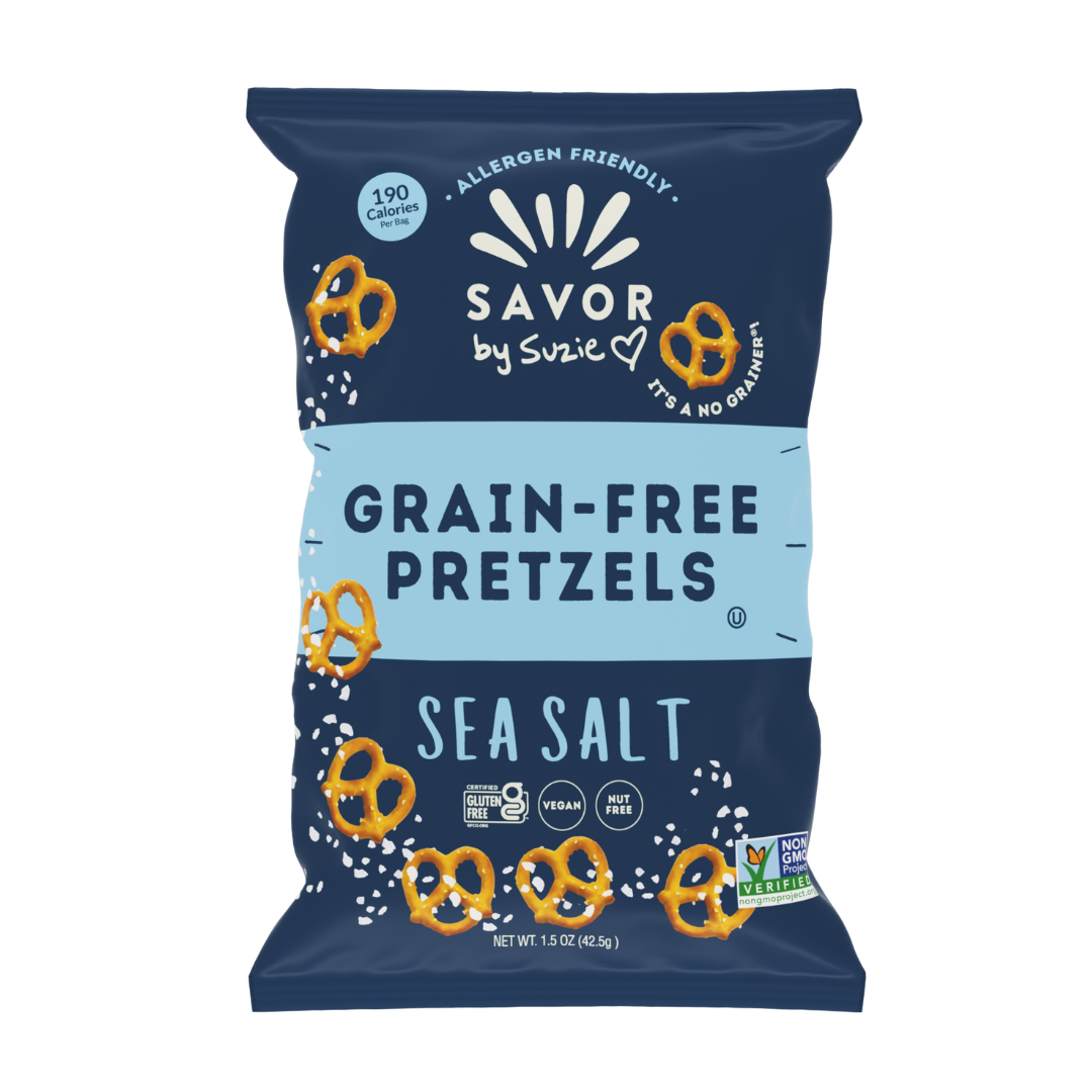 Sea Salt Grain Free Pretzels 1.5 oz by Savor by Suzie