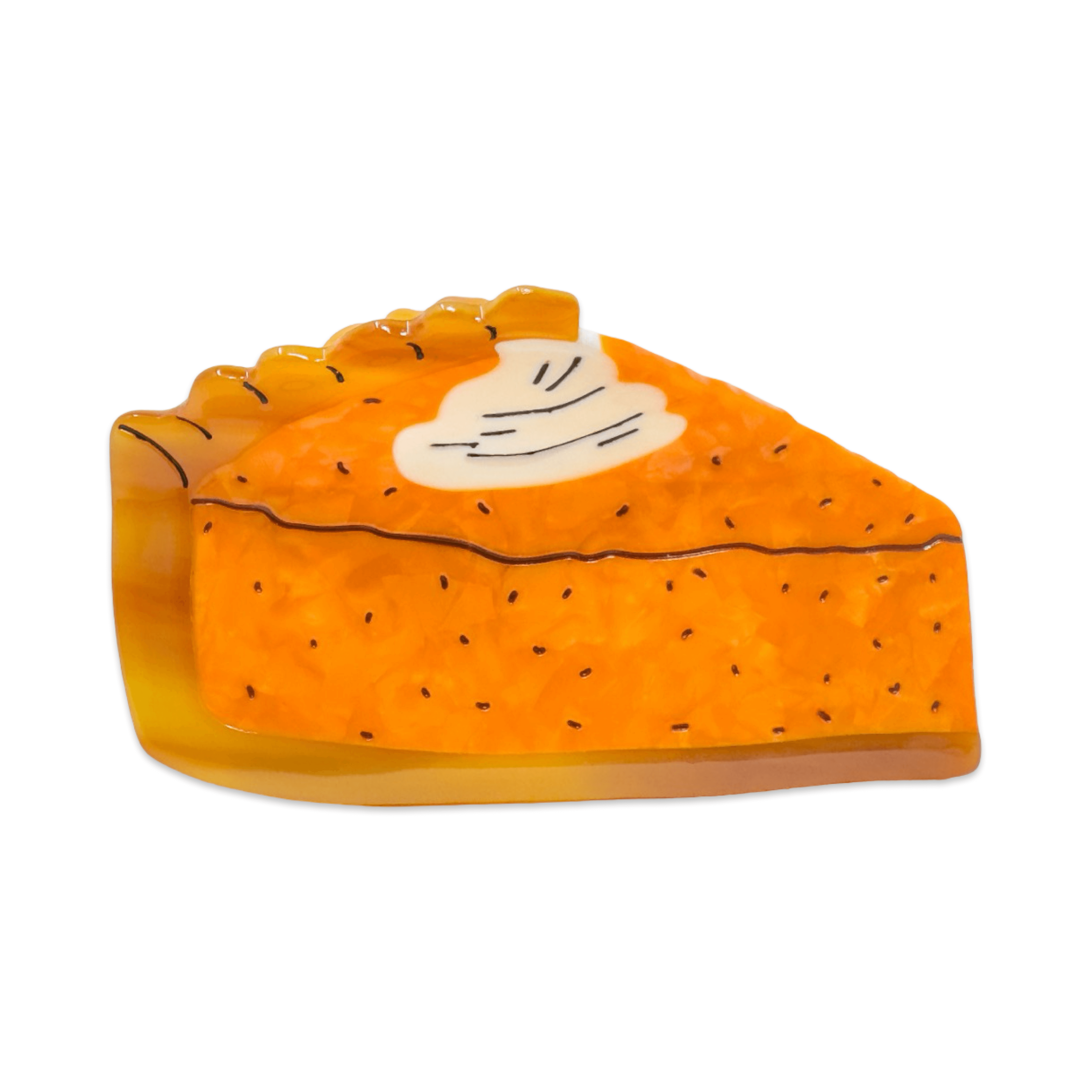 Large Pumpkin Pie Hair Claw Clip by Jenny Lemons