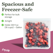 Reusable Flat Gallon Storage Bags - Clear - 2 Pack by Rezip Co.