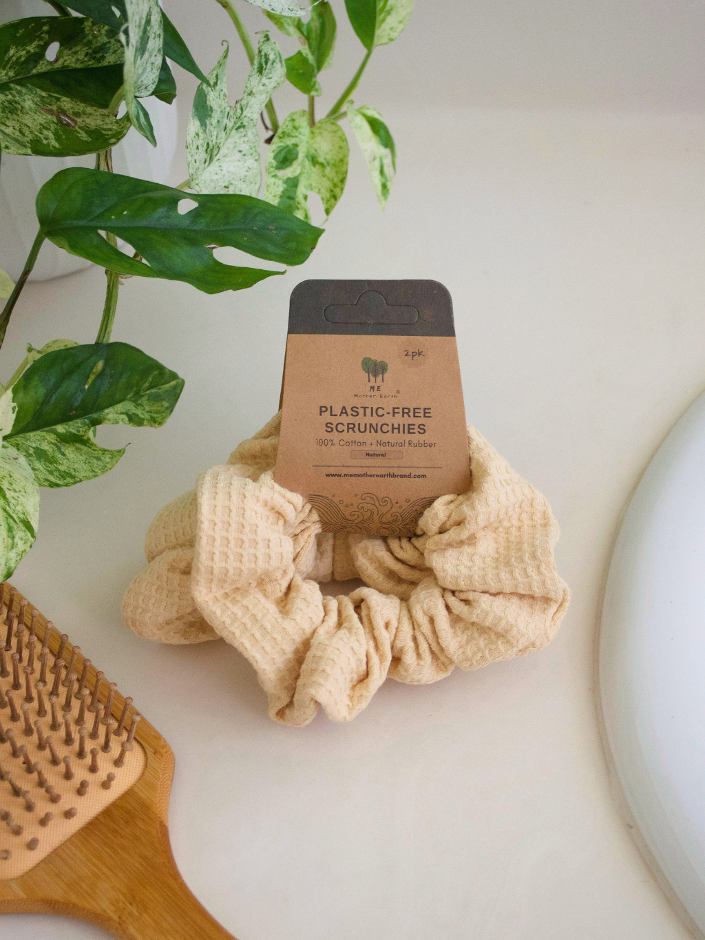 Plastic-Free Scrunchies 2 pack by Me Mother Earth