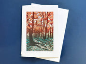 Maple Glow Greeting Card by Nan Onkka Prints
