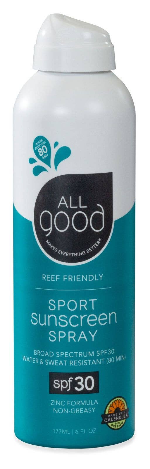 Sport Mineral Sunscreen Spray SPF 30 by All Good Body Care