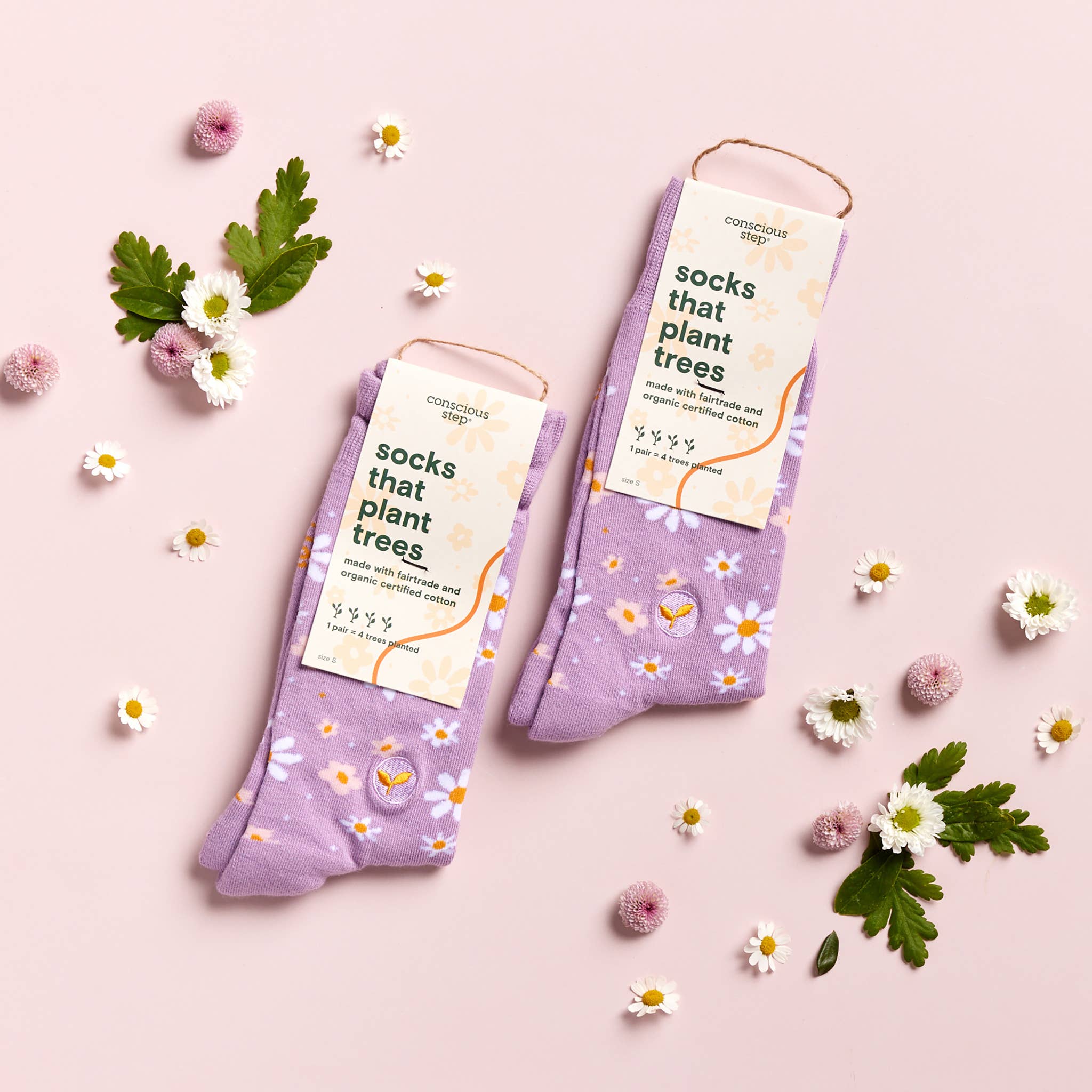 Conscious Step - Socks that Plant Trees | Daisies - Gifts for Gardeners