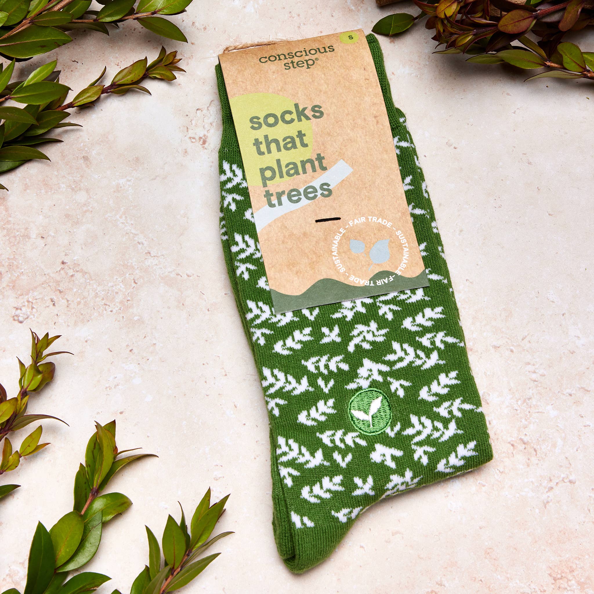 Socks that Plant Trees (Green Branches) by Conscious Step