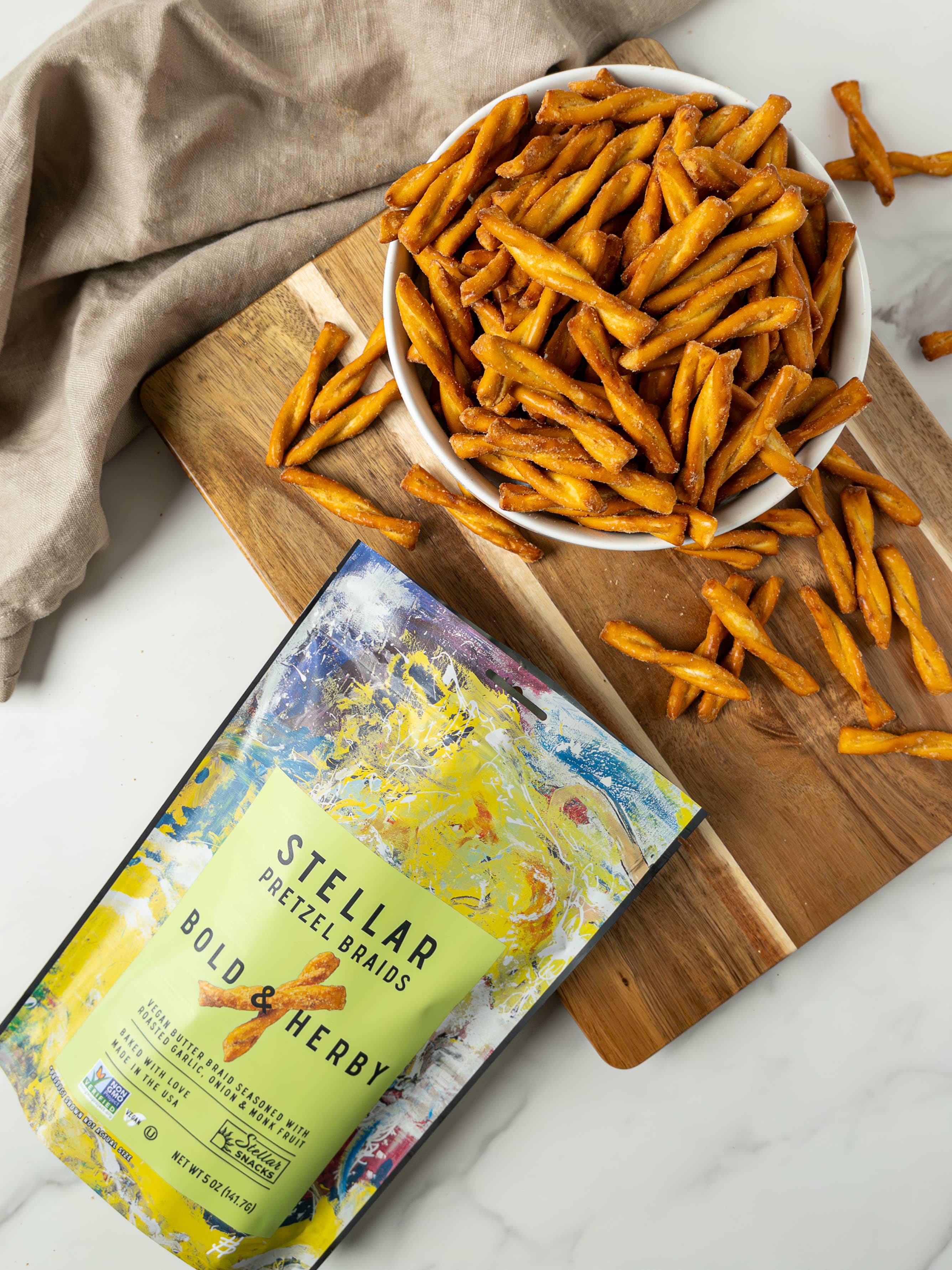 Bold & Herby Pretzel Braids by Stellar Snacks - 5 oz