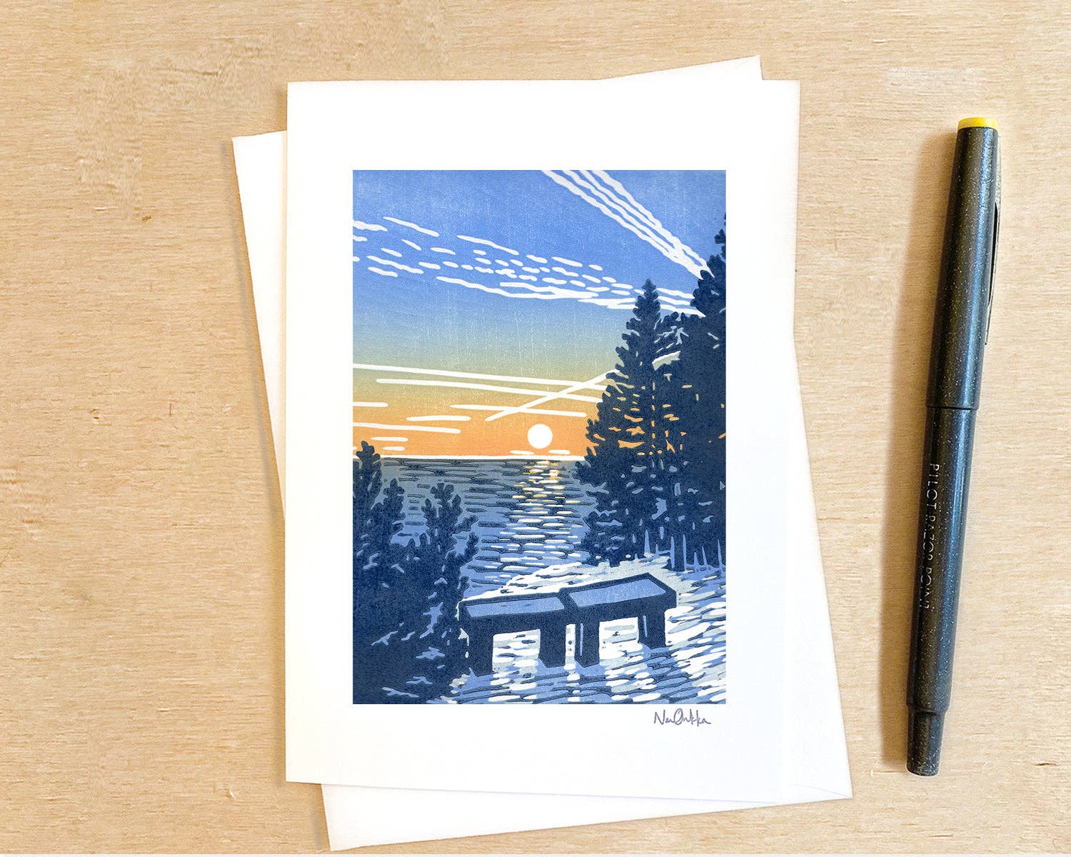 Thinking of You Greeting Card by Nan Onkka Prints